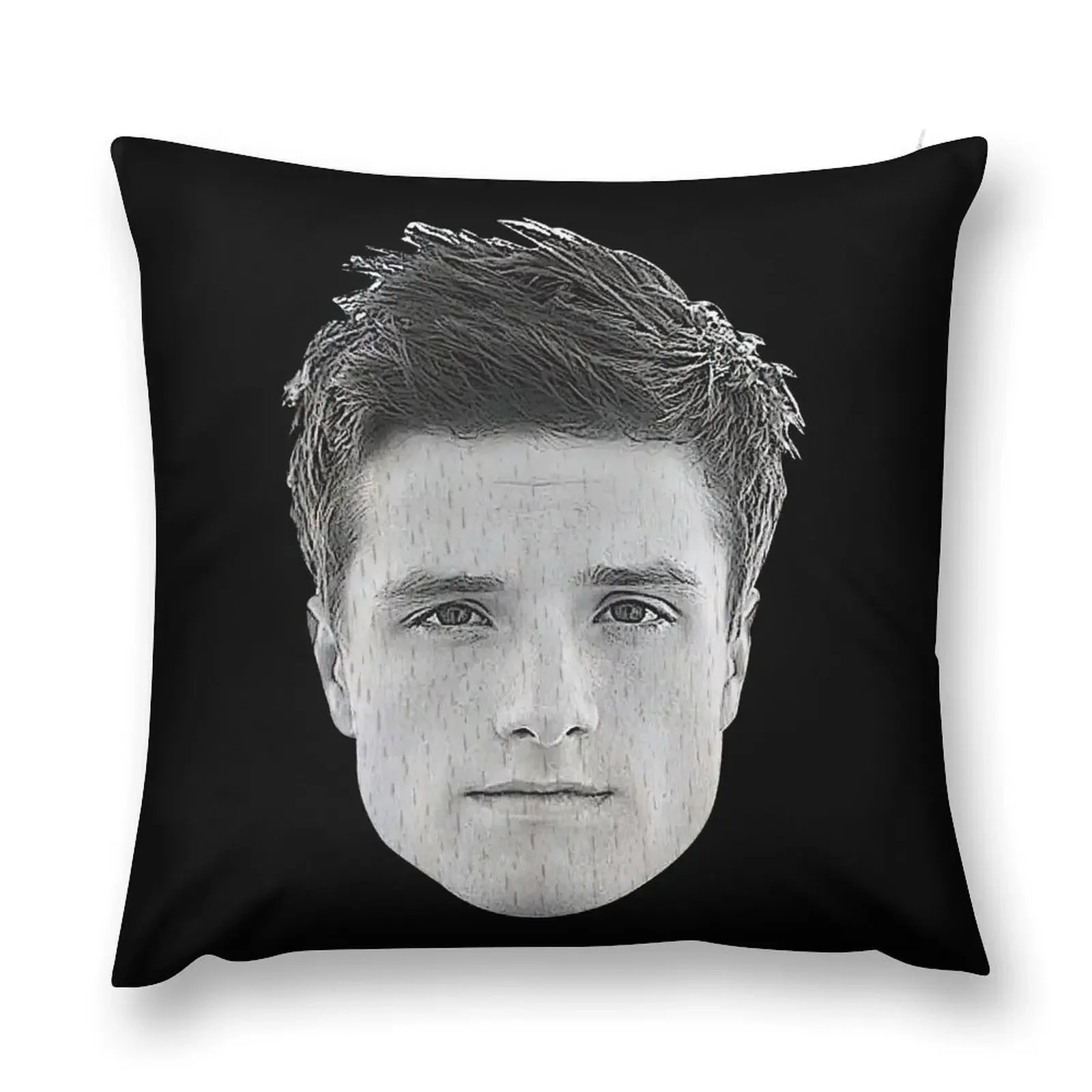 Josh Hutcherson's Face Engraved on a Wooden Spoon Throw Pillow Decorative pillow case Pillow Decor Ornamental