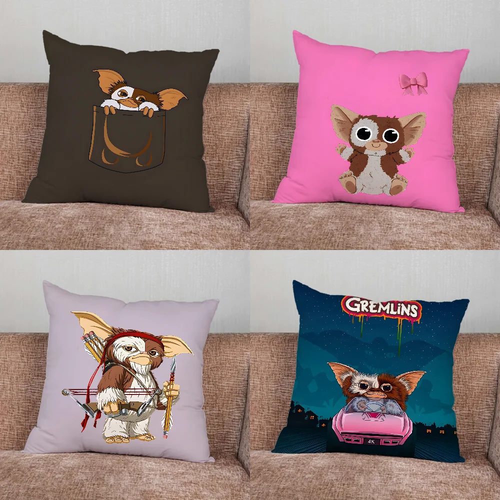 Cute G-Gremlins Gizmo Pillow Case For Home Bedroom Car Office Decoration Living Room Sofa Cushion Cover Suitable