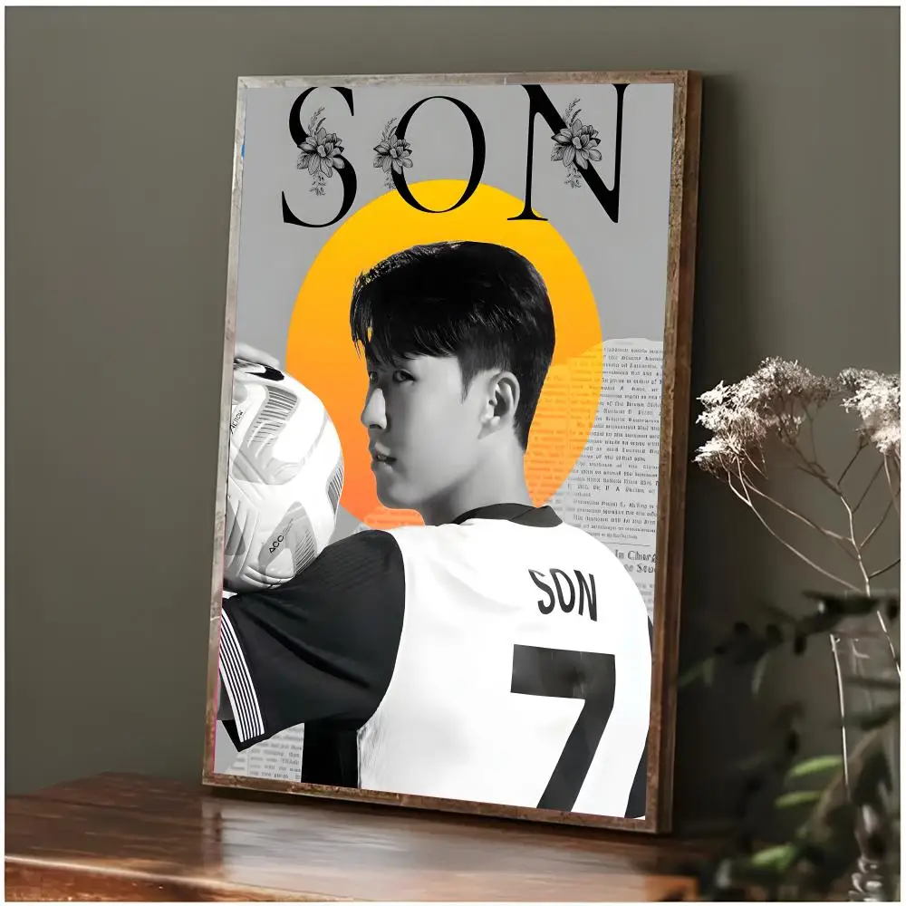 football athlete S-Son Heung-min Poster Modern Wall Art Bedroom Living Room Print Unframed