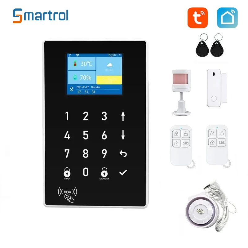 Sistema di allarme di sicurezza Smartrol GSM WiFi 2 in 1 sensore di protezione di sicurezza Host Alarme per Kit di allarmi di sicurezza domestica