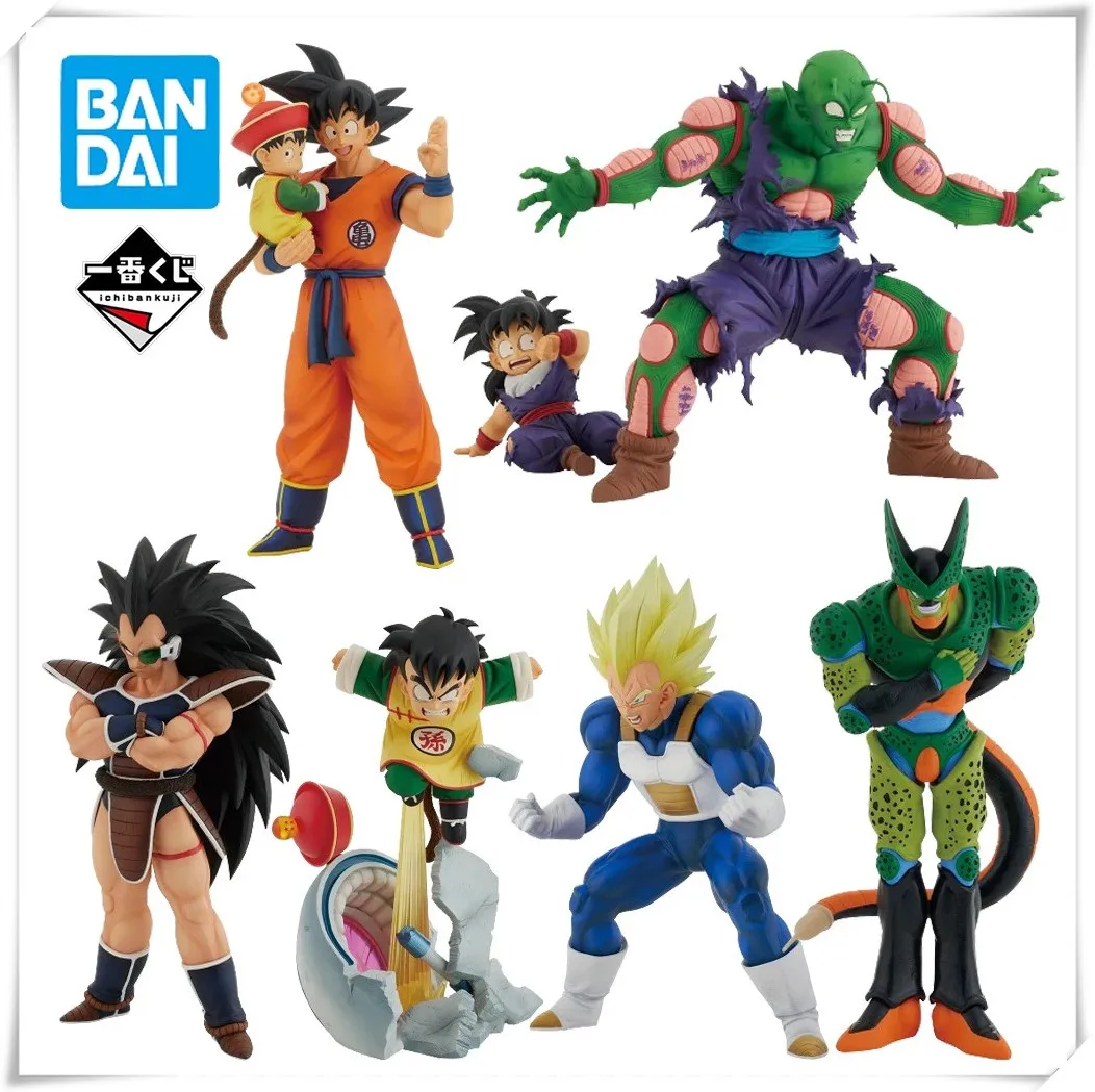 

Original in Stock BANDAI Ichiban Kuji Dargon Ball Son Goku Raditz Piccolo Vegeta Cell Son Gohan figure Anime model genuine toy