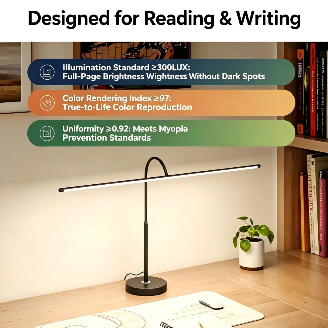 Sun-like Anti-Blue Light Large Light Source Desktop Lamp Flicker-free and glare-free, dedicated for reading and writing