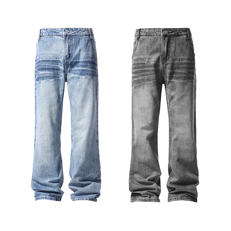 Cleanfit Cat Beard Jeans Men's 2026 Autumn American High Street Micro-pull Pants