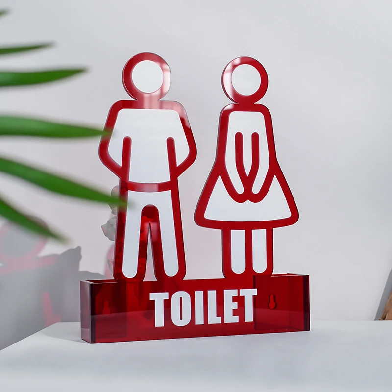 

Ins Korean Acrylic Men's and Women's Bathroom Signs, Shopping Mall Toilet Signs, Bathroom Signs, Listing Customization