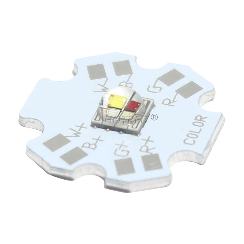 10PCS 5050-T6L2 XLM Ceramic RGBW RGB White Color 12W High Power LED Lamp 4-Chip 20mm Star PCB Board DIY for Stage Lighting Bead