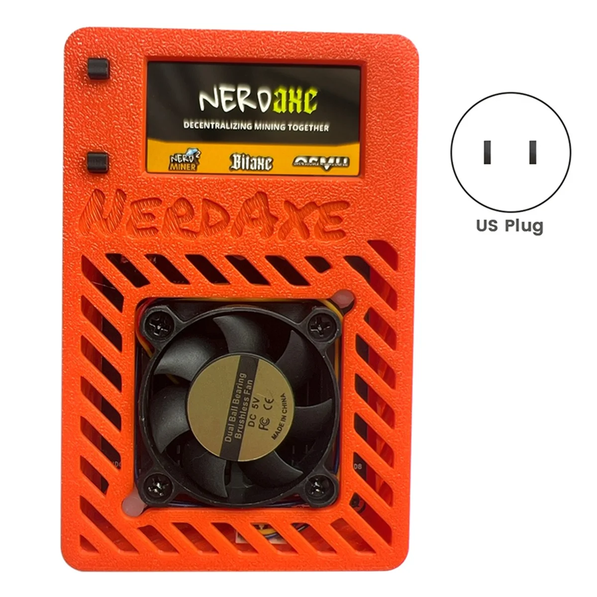 NerdAxe penambang Nerdminer 500Gh/S S19XP BM1366 ASIC bitax-e Bitcoin Mini dengan tampilan 1.9 inci Plug AS