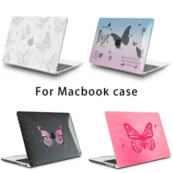 New Beautiful Butterfly Laptop Case Quicksand Hard Shell For MacBook New Chip M1 Air 13 Pro 13 For Macbook Pro 14 Air13.6A3113