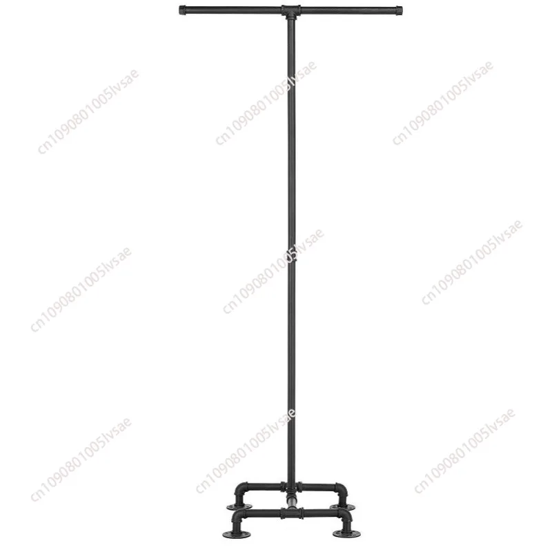 Manufacturer Industrial Water Pipe Coat Rack Floor Hanging Hanger Simple Bedroom Household Clothes Bag Shelf