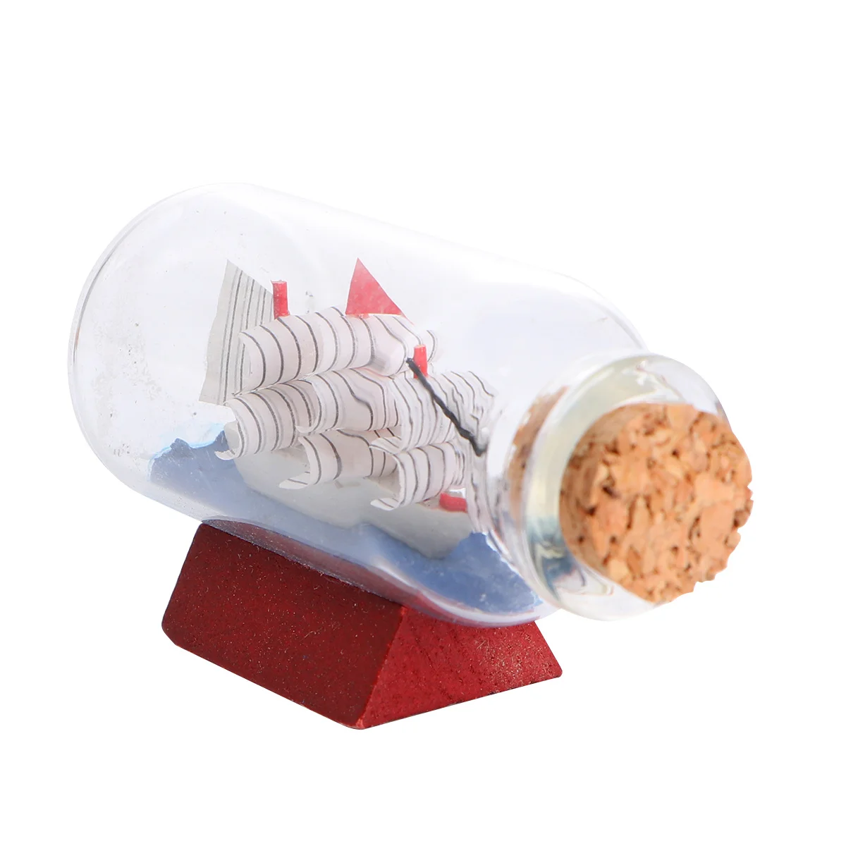 

3Pcs Glass Bottle Sailboat Crafts Decorative Bottle Ornament Creative Home Desktop Adornment Gift for Friends Glass Crafts