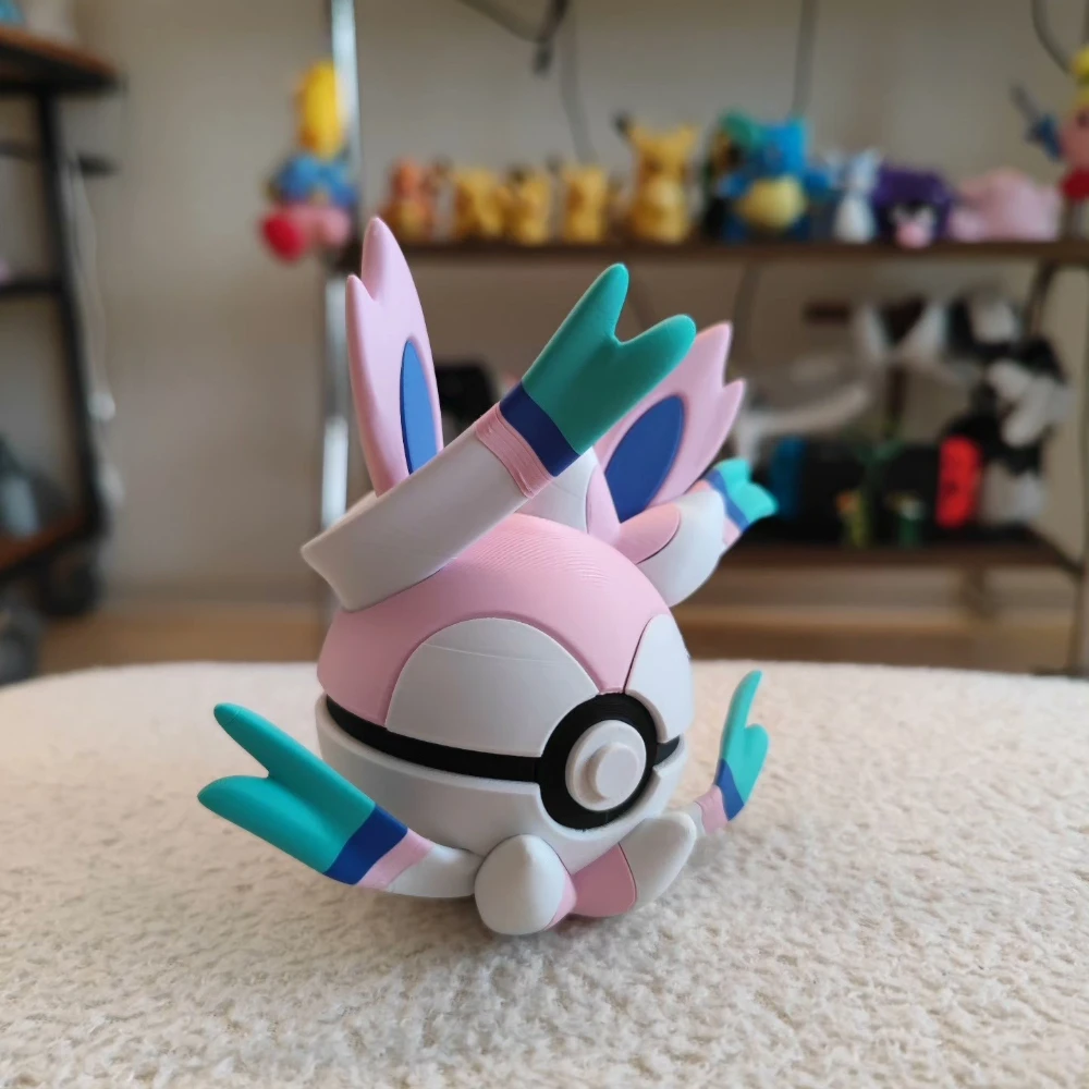 

3D Printed Poké Ball Pokemon Eeveelution Pokémon Game Animation Peripherals Children's Day Gift Toy