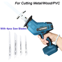 PATUOPRO Cordless Electric Reciprocating Saw 3000rpm Variable Speed Wood Metal Plastic Cutting Power Tool For Makita 18V Battery