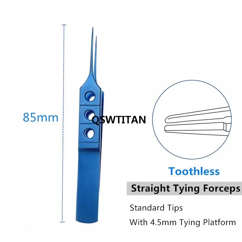 Pinça de amarração ocular Mcpherson 85 mm: com pinça de amarração de 6 mm (uso oftálmico/dental)