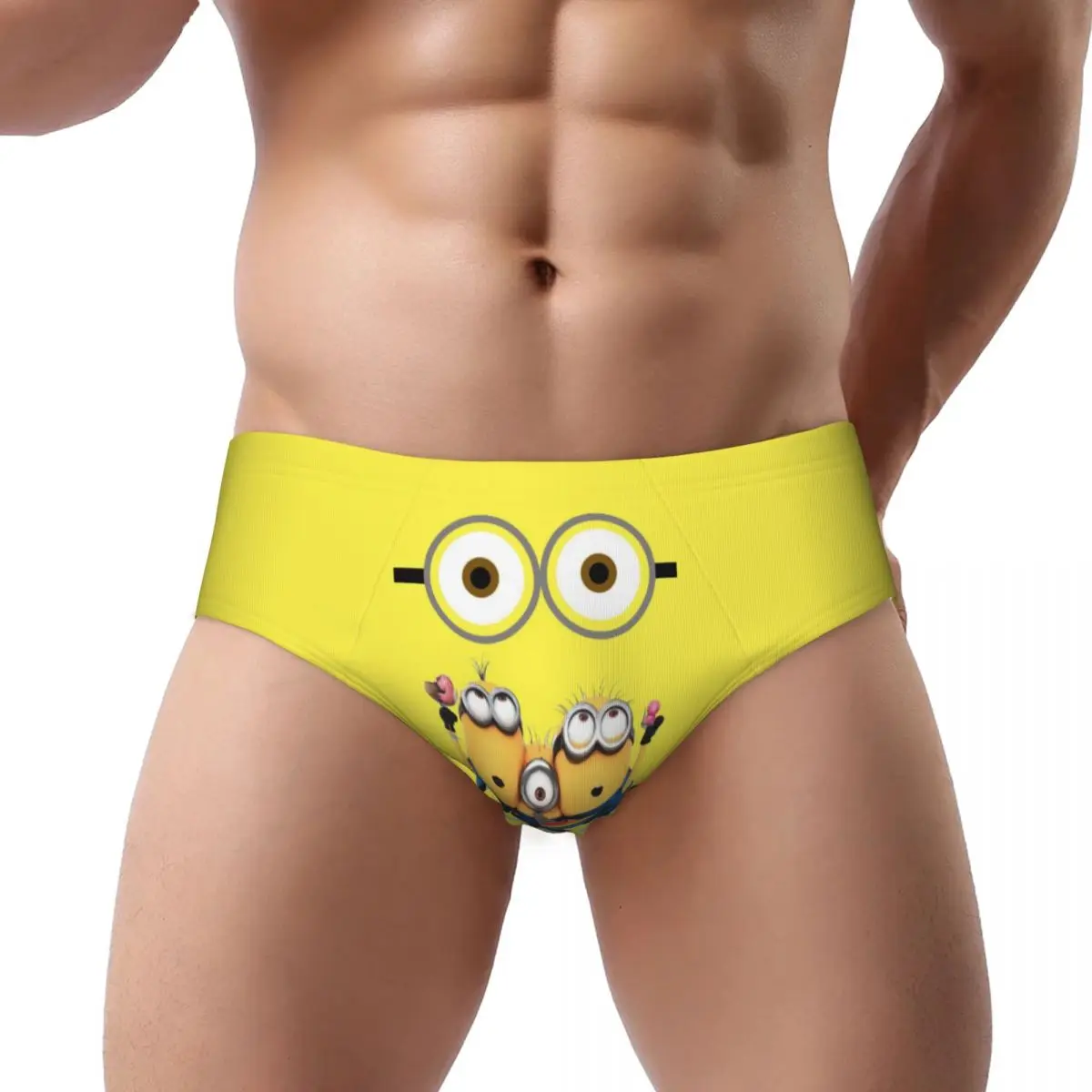 Custom Mens M-Minions Panties Underwear Male Soft Funny Cartoon Briefs Underpants