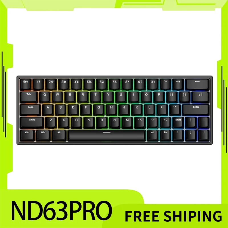 Irok nd63 pro teclado mecânico com fio interruptor magnético