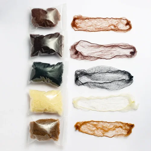 Imagen 1 del producto 20 piezas redecillas de nailon para el cabello de 5Mm, redecilla Invisible desechable para el cabello, redecilla para baile de Ballet, redes para el cabello con borde elástico Invisible, malla para el cabello