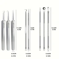 Kit d'extraction de points noirs en acier inoxydable, ensemble professionnel de 3, 5 ou 8 pièces pour l'élimination des boutons et des imperfections 3