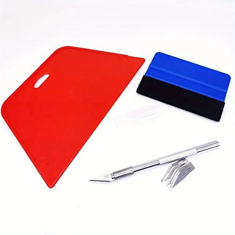 Vinyl Wrap Tools Kit Professional Wallpaper Installation Kit Squeegee Trimmer Bubble Smoother for Car Wrapping Window Tint