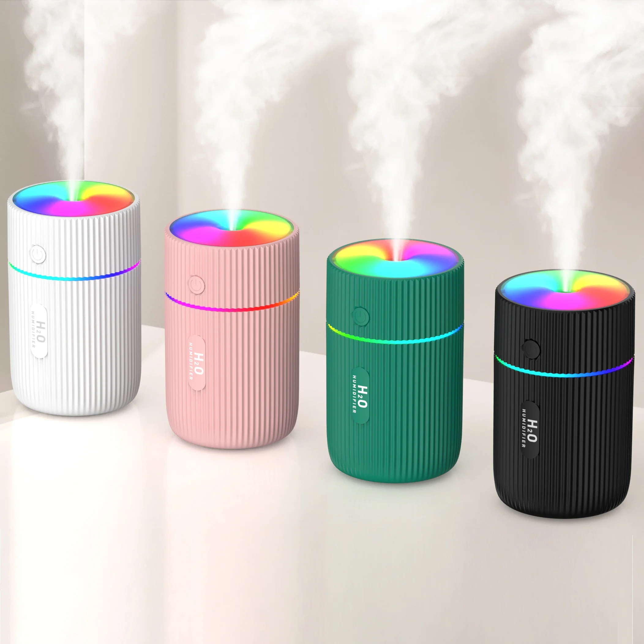 Humidificador de Aire Eléctrico Portátil USB de 220 ML con Luz de Colores para Auto y Hogar, Precio de Fábrica