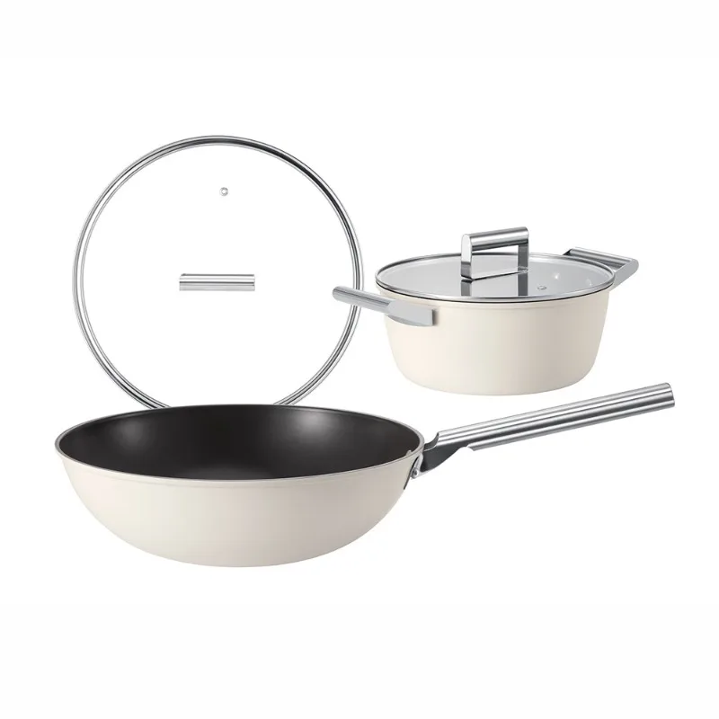 Titanium ceramic non-stick pan four-piece set