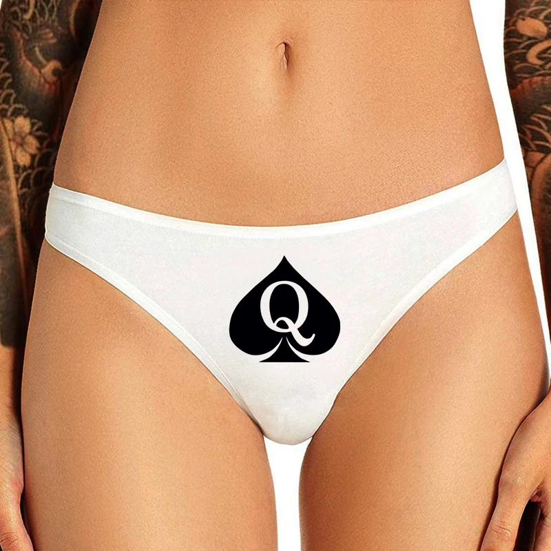 Queen of Spades Underwear for Hotwife Sexy Panties for Women Lovely Underpant Women\'s Intimates Seamless Thong