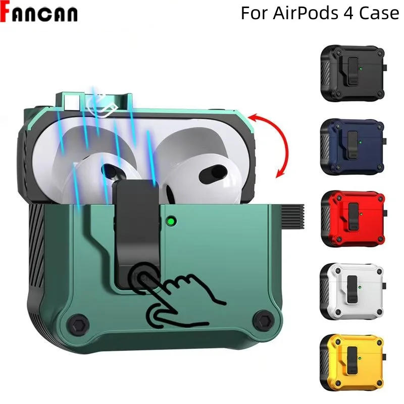 

2024 New For AirPods 4th Generation Case Compatible Cover(2024)Strong Drop Protection Auto-Open Series For AirPods Pro 2 Cases