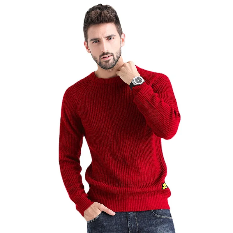 Autumn and Winter New Round Neck Underlay Sweater Men\'s Wear Pullover Fashion Knitwear Trend