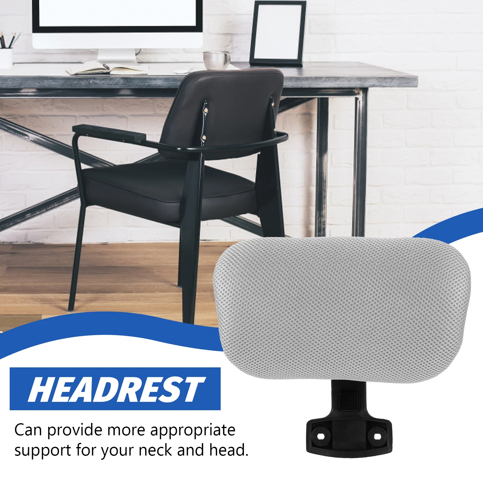 

1Set Ergonomic Chair Headrest Adjustable in Height and Swivel Suitable for Home Office Computer Chair Headrest