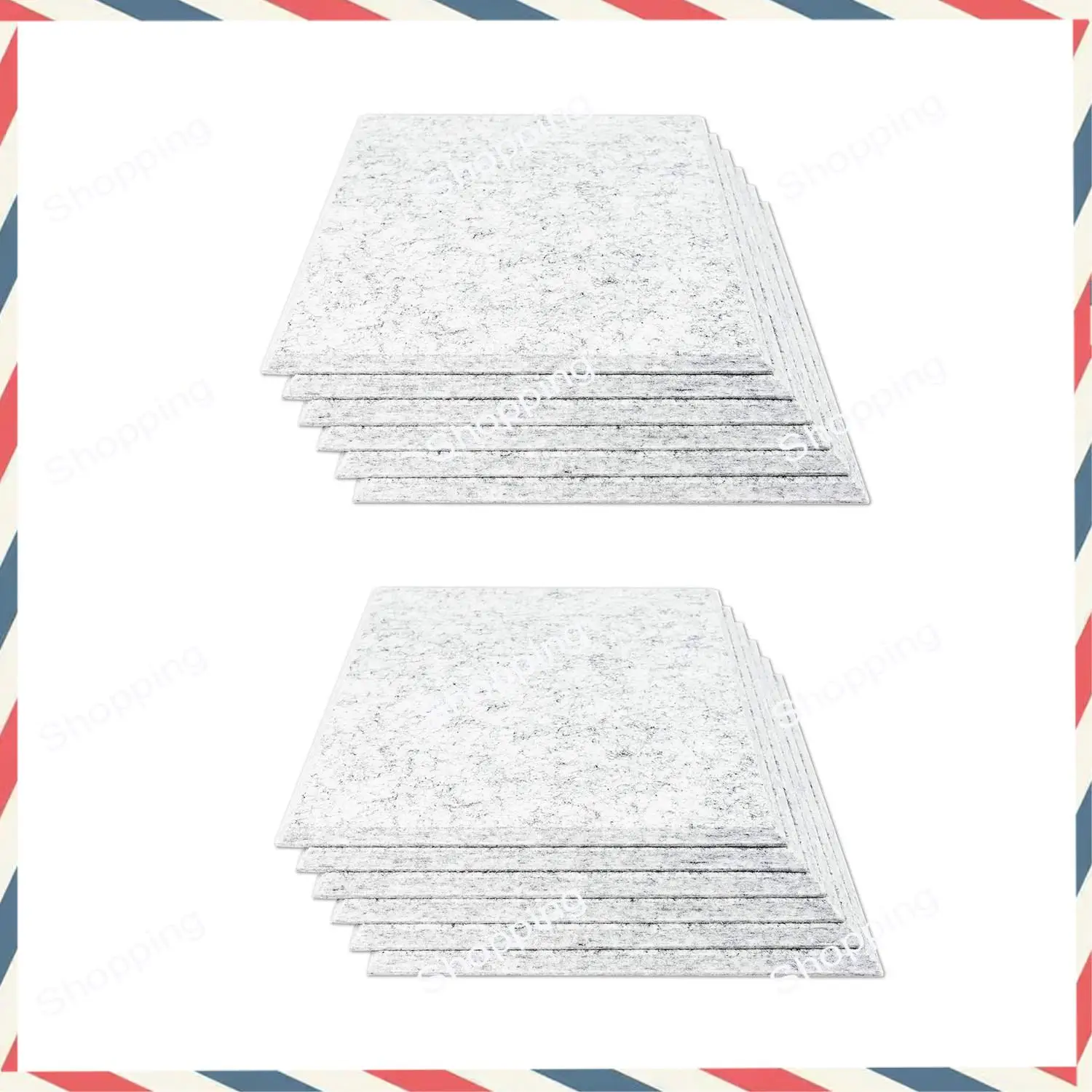 

A44M 12PCS Acoustic Absorption Panel 12 Inch X 12 Inch X 0.4 Inch Sound Proof Padding For Wall Decoration Acoustic Treatment