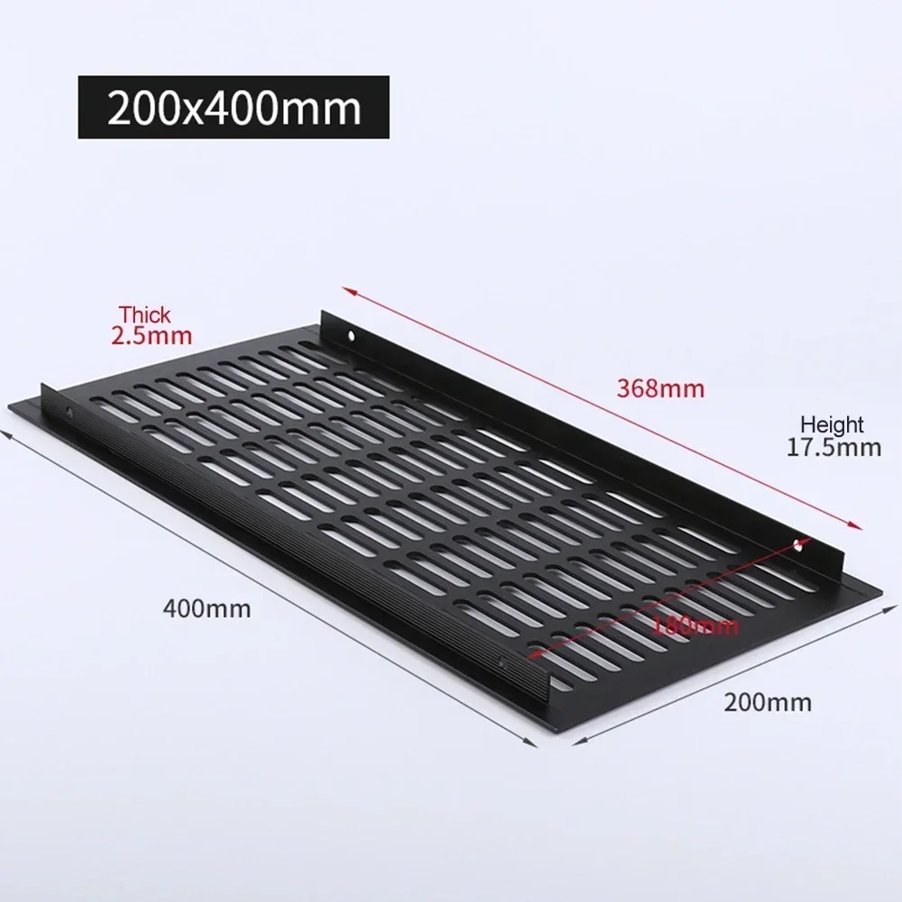Cubierta de ventilación de aire de 200mm, rejilla de ventilación Rectangular, armario, zapatero, armario, malla transpirable, rejilla de ventilación de aleación de aluminio