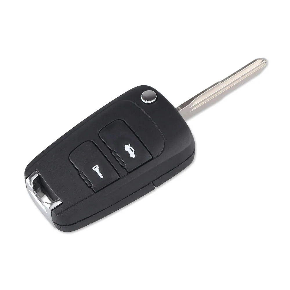 KEYYOU 2 Buttons Remote Flip Folding Car Key Shell Uncut Blade For Chevrolet Epica Key Case Car-styling