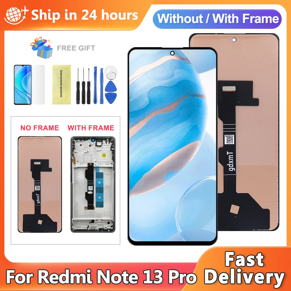 LCD For Xiaomi Poco M6 pro 4G 23076PC4BI LCD Display Touch Screen Digitizer Assembly For Redmi note 13 pro 4G Display Screen