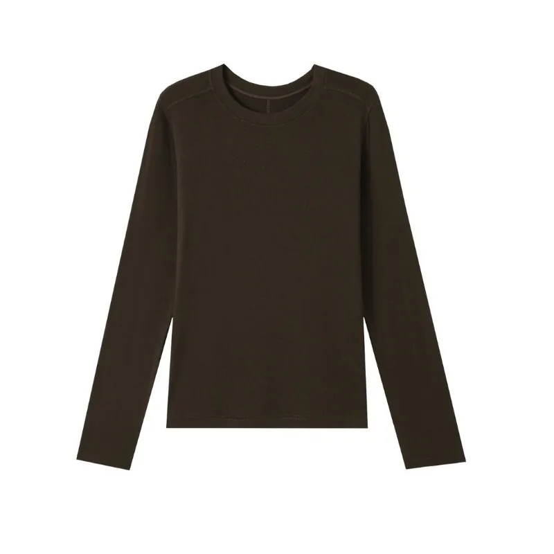 2026 Spring Summer Tencel Wool Midline Base Sweater Lanjing Tencel Long Sleeve T Shirt Inner Top for Women view 5