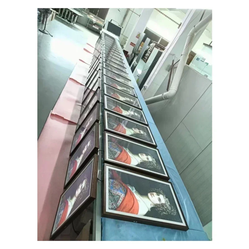 32 '' Wifi HD 2K Digital Picture Frame Smart Cloud Photo Video NFT Display Screen Video Song Marco Art Display 100% Solid Wood