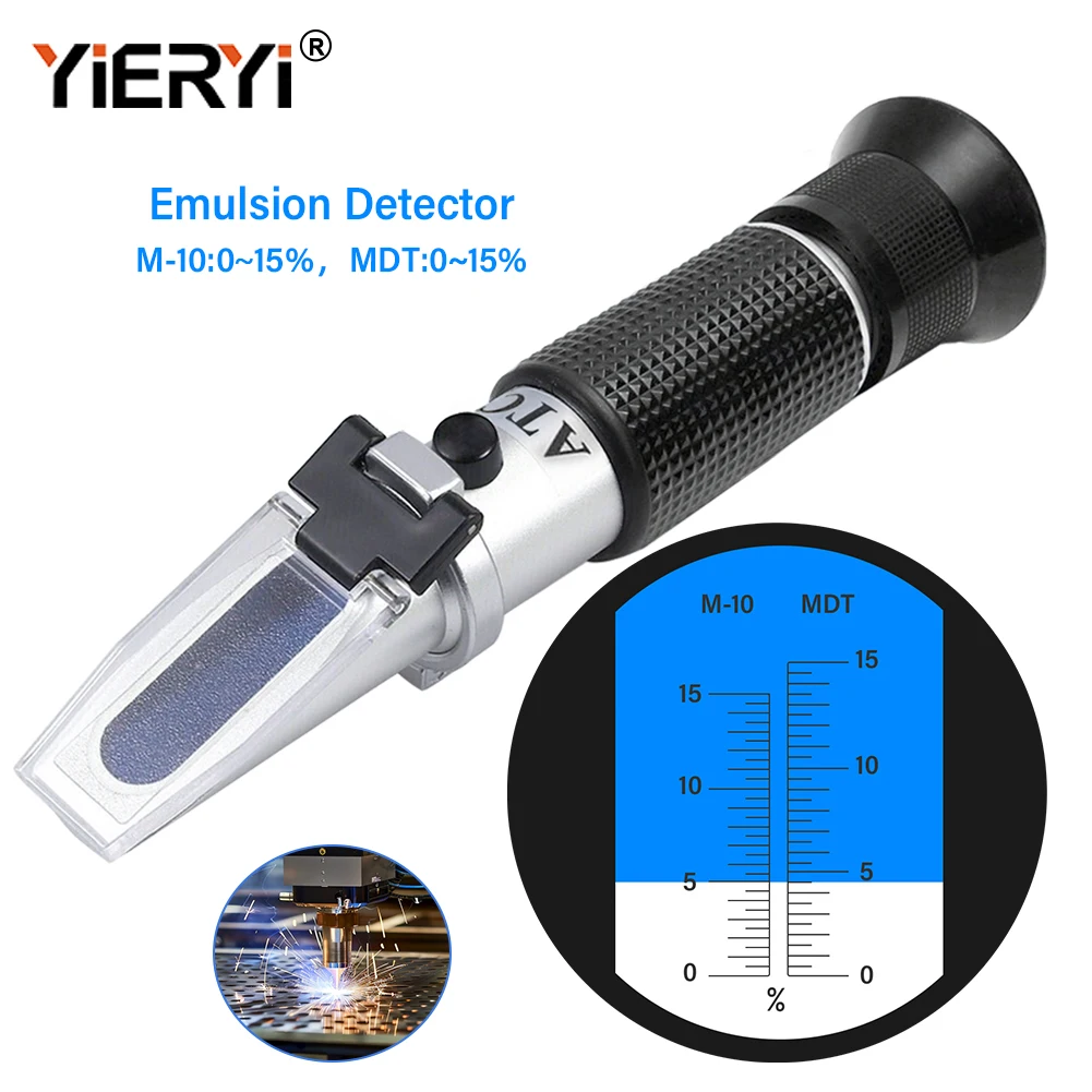 yieryi emulsion concentration tester 0-15% anti-rust cutting tester mine oil refractometer test M-10 and MDT Weight percent