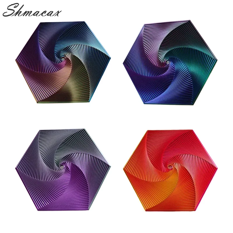 Hexagon Coaster 3D stampato Hexagon Fidget Toy Hexagon frattal Spiral antistress Toy Kid Adult Fidget Cubes giocattolo sensoriale