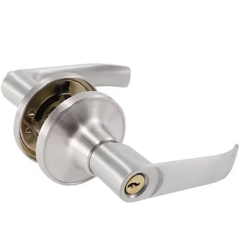New Door Handle Lock Round Entry Security Privacy Sliding Front Doors Entrance Keyed Locks For Bedroom Living Room Household