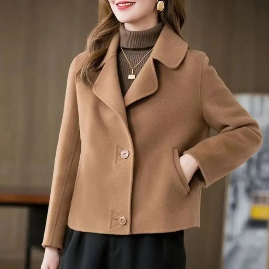 

Women's Double-Sided Woolen Coat Autumn Wear Trendy Short Coat New Fashion Women's Clothing