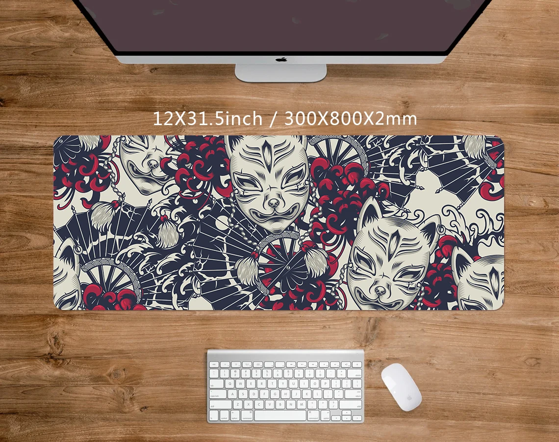 オフィステーブルアクセサリー,猫用マスク,花柄パッド,マウスパッド,xxlゲーマー,900x400ゲーム,大型コンピューターデスクマット