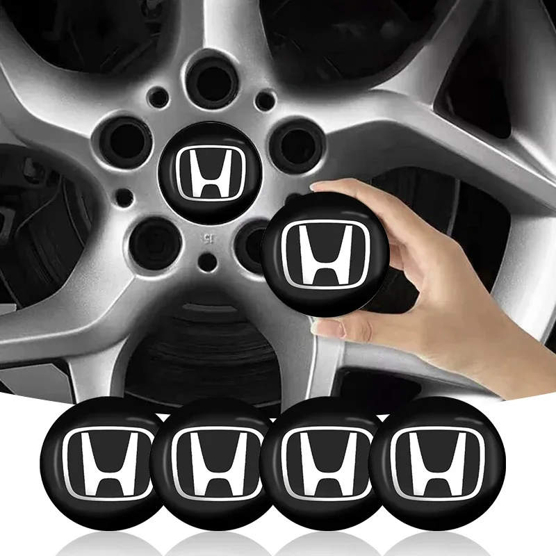 4pcs 56mm Car Wheel Center Stickers Tire Rim Hub Caps Emblem For Honda CBR300RR CBR600RR CBR1000RR CBR650F VFR800 1200 VTX1300