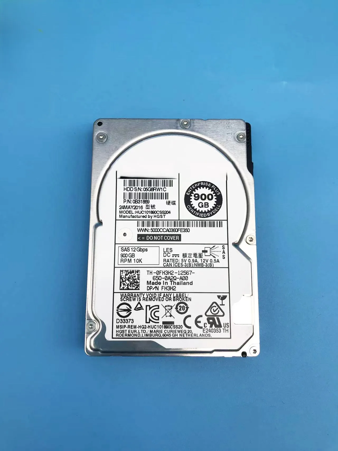 OB31869 CFH5BB 900GB10K SAS 6G 2.5-inch G8 hard disk