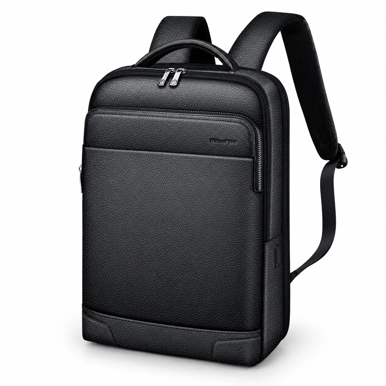 Men's Genuine Leather Backpack Large Capacity Laptop Bag Multifunctional Business Backpack for Daily Commuting and Casual Travel