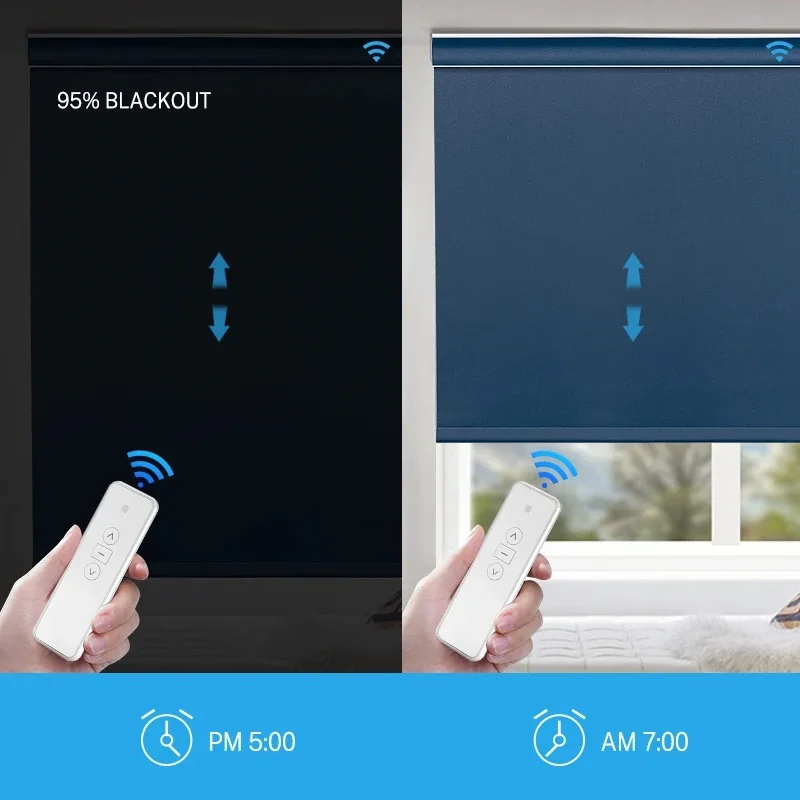 Window Shutter Waterproof Shades Electric Smart Motorized Alexa Tuya Wi-Fi Home Decor