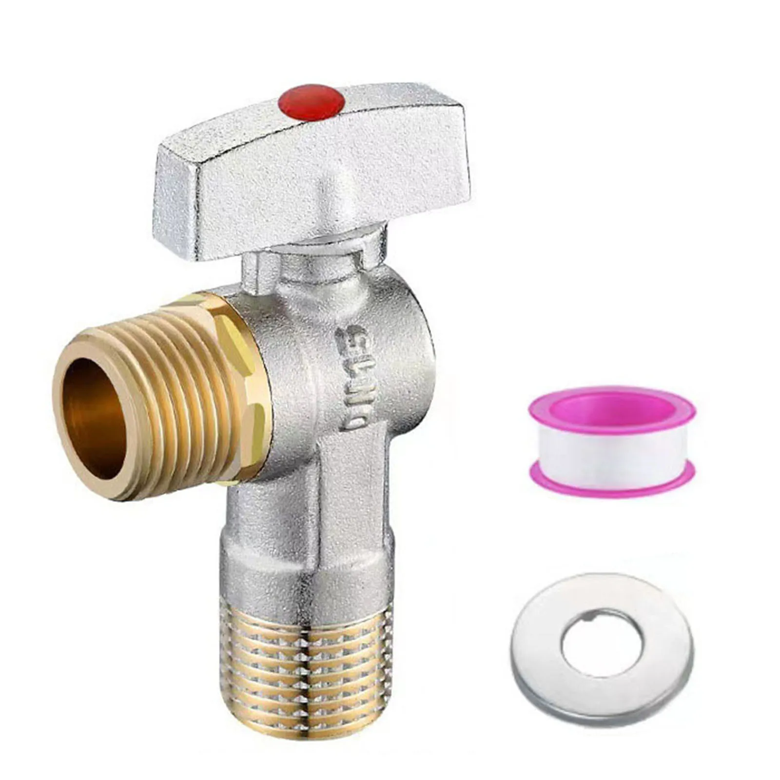 High Water Flow Brass Angle Valve for Hot and Cold Water Supply Enjoy Refreshing or Comfortable Water Temperature