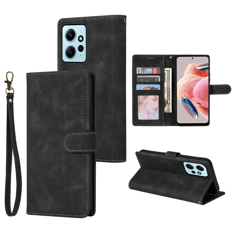 Brieftaschen-Lederhülle mit Kartenfach und Magnetverschluss für Xiaomi Redmi Note 12 Pro + 12S 11 11S 10 9 8 8T 7 Redmi 13 12 10 10C 9 9A 9C 9T – Detail 16