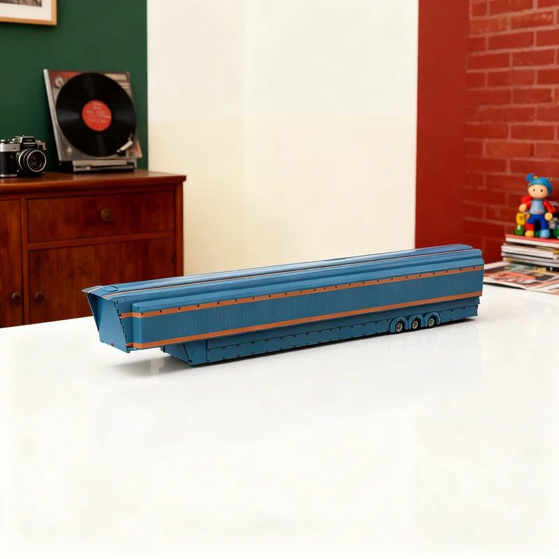 

11197 деталей MOC: Автовоз с закрытым прицепом, модель для сборки, конструктор, подарок, креативный коллекционный предмет, декор для витрины, премиум-класс