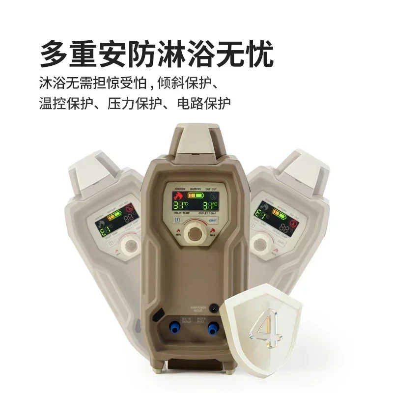 Heizung Dusche Outdoor Camping Warmwasserbereiter Tragbare elektrische Dusche Miracle Baby Schwamm