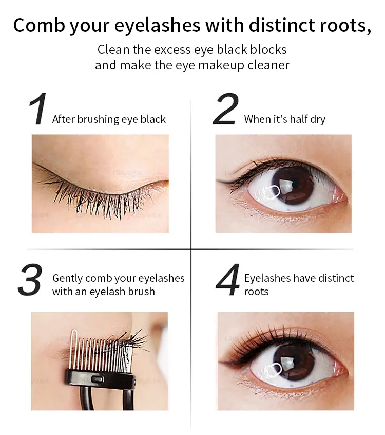 1pc Eyelash Beauty Collapsible Separator Portable Eyelash Brush Comb Mascara Curl Eye Lash Stainless Steel Eyelash Combing Tools