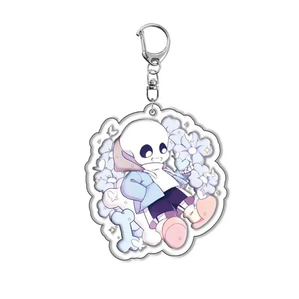 Anime Undertale Frisk Chara Toriel Sans Papyrus Asriel Ink Error Horror Keychain Cosplay Acrylic Pendant Keyring Props ornaments