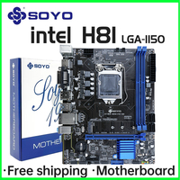 H81 Motherboard SOYO DDR3 LGA 1150 RAM 16GB Support I3 I5 I7 Nvme NGFF M.2 Slot VGA HDMI-Compatible RJ45 Gaming Mainboard