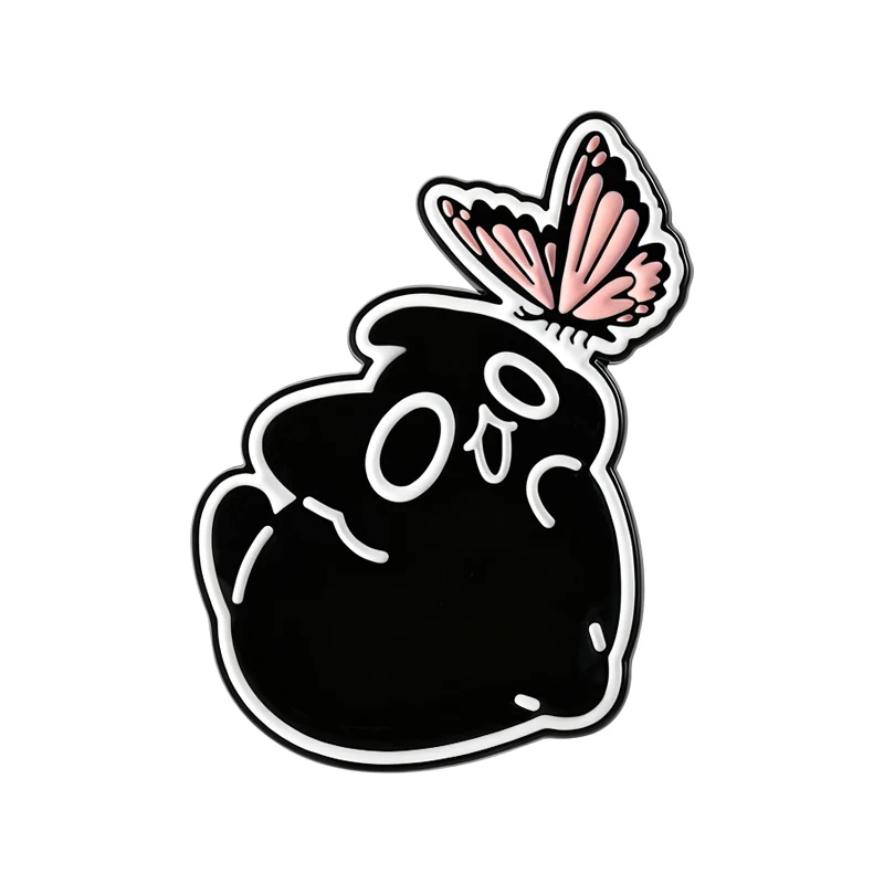 

Black Cats Chasing Butterflies Brooch Enamel Pins Playing frolicking Cat Brooches Clothes Lapel Badge Jewelry Gifts for Friends